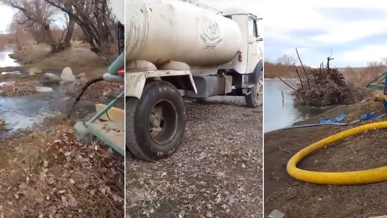 Vertido de líquidos cloacales en el río Agrio en Loncopué: qué dijo el intendente