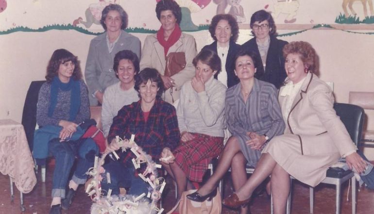 Natividad Beltrán y compañeras. Foto: familia Beltrán.