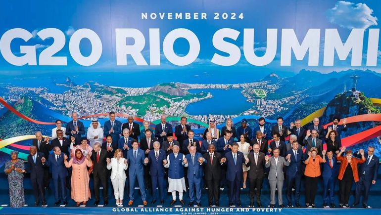 ¿Por qué Javier Milei no salió en la foto oficial del G20?