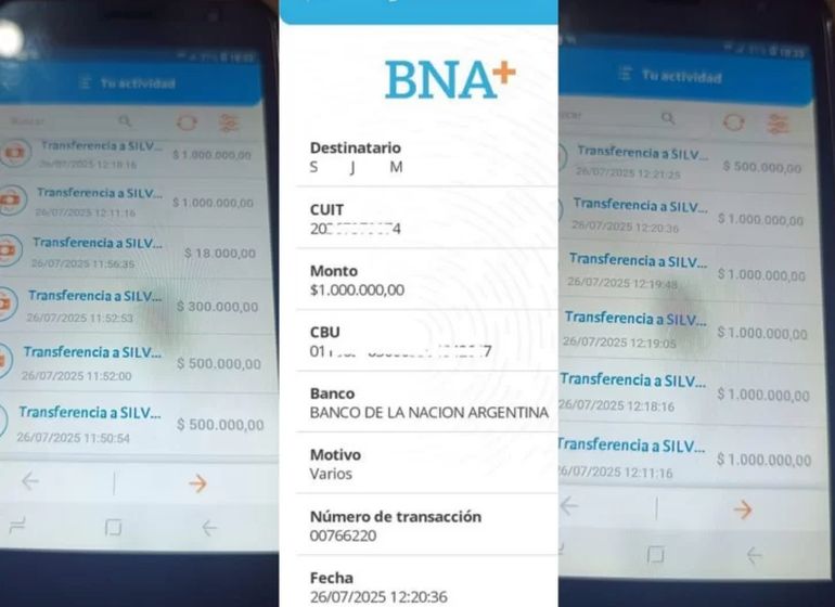 La tía del acusado mostró el detalle de los movimientos en la cuenta bancaria de su mamá. La tía del acusado mostró el detalle de los movimientos en la cuenta bancaria de su mamá.