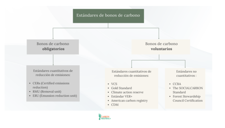  Resumen de los estándares de carbono existentes en el mercado de bonos de carbono. Gráfico: Verra Resumen de los estándares de carbono existentes en el mercado de bonos de carbono. Gráfico: Verra