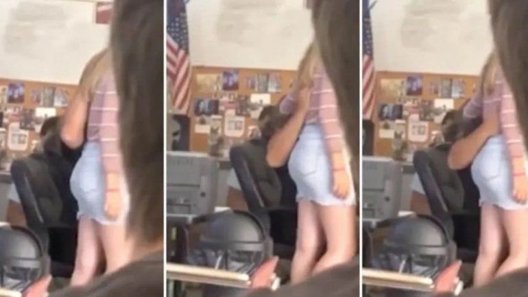 Lo escracharon manoseando a una alumna en plena clase