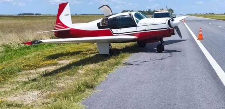 La avioneta tuvo un desperfecto técnico y tuvo que aterrizar de emergencia la ruta 56.