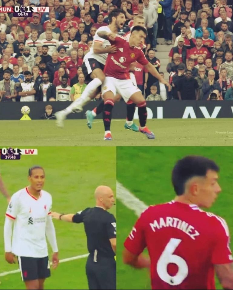 El momento de conflicto entre Lisandro Martín y Van Dijk El momento de conflicto entre Lisandro Martín y Van Dijk