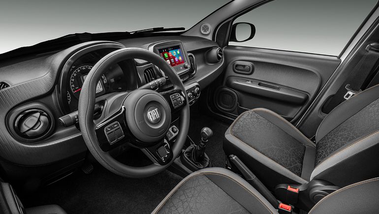Así luce el interior del Fiat Mobi. Foto: Stellantis Así luce el interior del Fiat Mobi. Foto: Stellantis