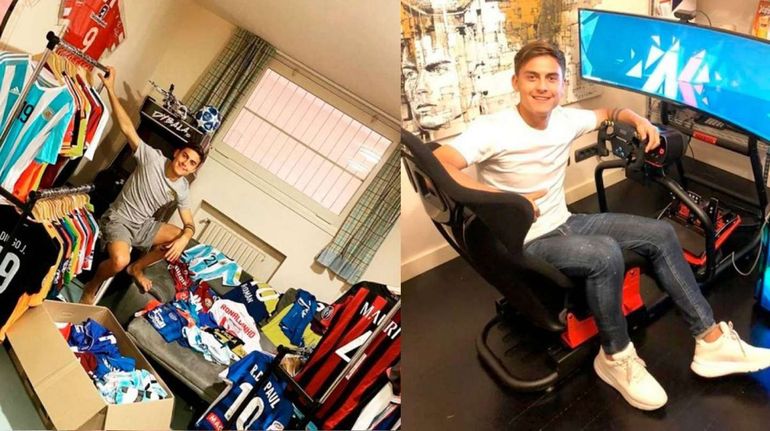 Los sitios especiales de Paulo Dybala, sala gamer y trofeos futboleros. Los sitios especiales de Paulo Dybala, sala gamer y trofeos futboleros.