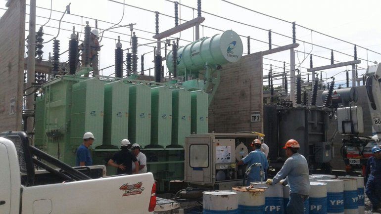 El transformador fue probado y conectado anoche en la Estación Alto Valle.
