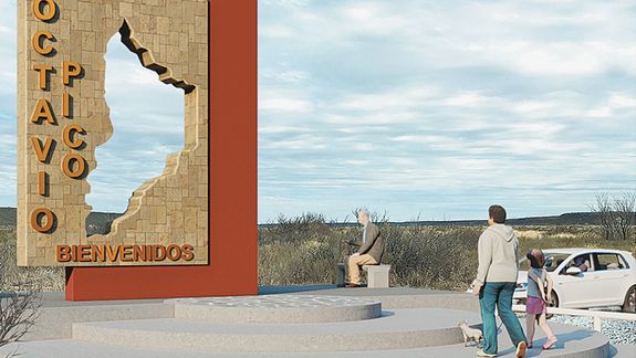Construyen el portal de ingreso a Octavio Pico