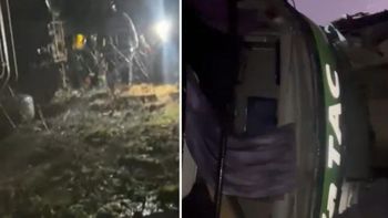 volco un micro por el viento y cayo por un barranco en ruta 7: hay heridos y buscan a un chofer