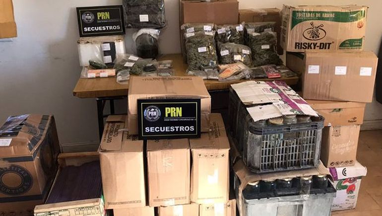 Secuestran un cargamento enorme de marihuana, cocaína y dinero