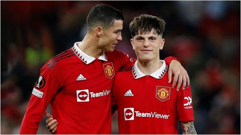 Alejandro Garnacho y CR7 Alejandro Garnacho y CR7