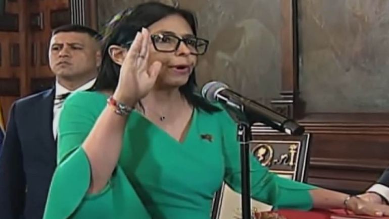 Delcy Rodríguez asumió la presidencia interina de Venezuela por 90 días. Delcy Rodríguez asumió la presidencia interina de Venezuela por 90 días.