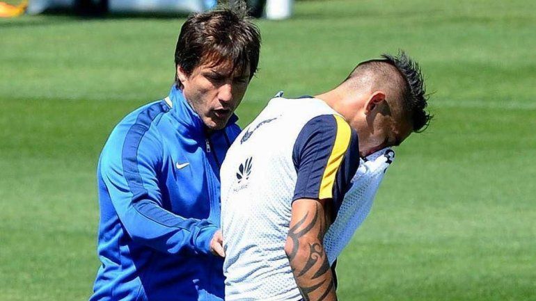 Una de las figuras del Xeneize se lesionó contra Banfield y ayer no pudo entrenar. Llegaría con lo justo el domingo