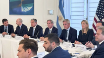 Rolando Figueroa, este martes en la Embajada argentina en Estados Unidos