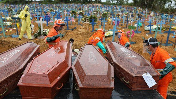 Covid en Brasil: hubo más muertes que nacimientos