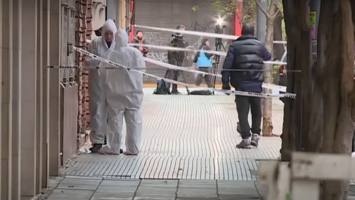 El doble crimen generó un momento de horror en Almagro. Foto: captura de TV.