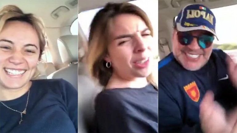 La reacción de Dalma Maradona en un video que filmó Rocío Oliva