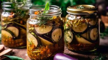 Berenjenas al escabeche Berenjenas al escabeche