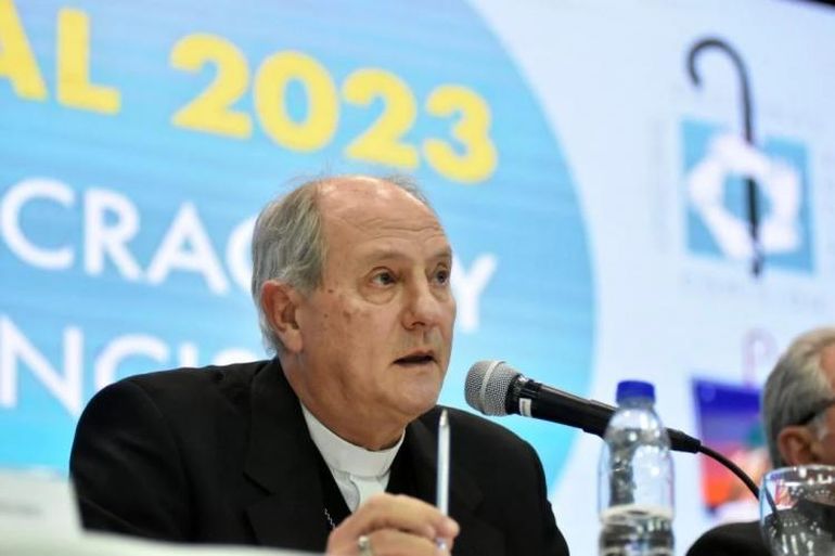 Monseñor Jorge Lugones, presidente de la Pastoral Social, que emitieron un documento donde señalaron que “la verdadera libertad se expresa plenamente en la caridad, porque no hay libertad sin amor y sin oportunidades para todos”. Monseñor Jorge Lugones, presidente de la Pastoral Social, que emitieron un documento donde señalaron que “la verdadera libertad se expresa plenamente en la caridad, porque no hay libertad sin amor y sin oportunidades para todos”.