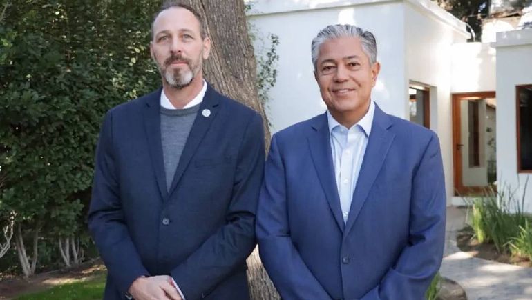 Christian Lópes, nuevo rector de la UNCo y Rolando Figueroa, gobernador de la provincia de Neuquén. Christian Lópes, nuevo rector de la UNCo y Rolando Figueroa, gobernador de la provincia de Neuquén.