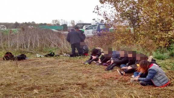 Las ciudadanas chinas rescatadas de sus captores.