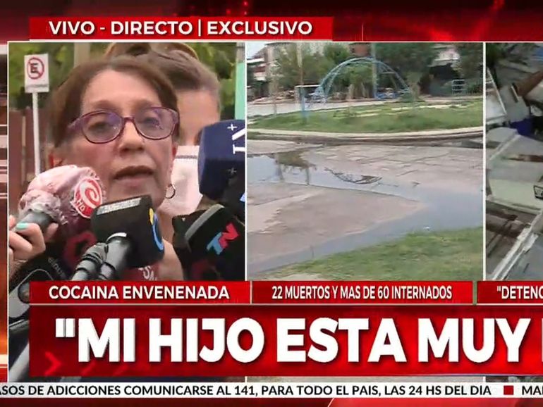 Estremecedor: el relato de madre de uno de los intoxicados con cocaína envenenada