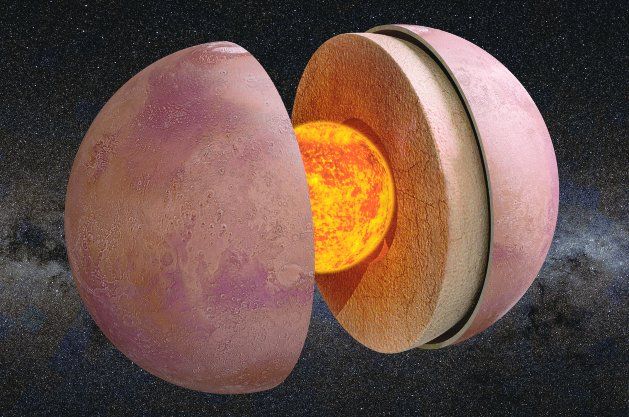 Marte tendría un núcleo sólido y no líquido, como se creía. Marte tendría un núcleo sólido y no líquido, como se creía.