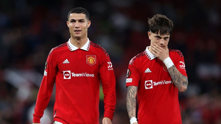 Garnacho y Cristiano Ronaldo Garnacho y Cristiano Ronaldo