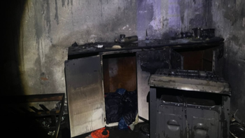 Así quedó la cocina luego de que los bomberos de Trelew lograron controlar las llamas. Así quedó la cocina luego de que los bomberos de Trelew lograron controlar las llamas.