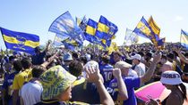 El banderazo de los hinchas de Boca