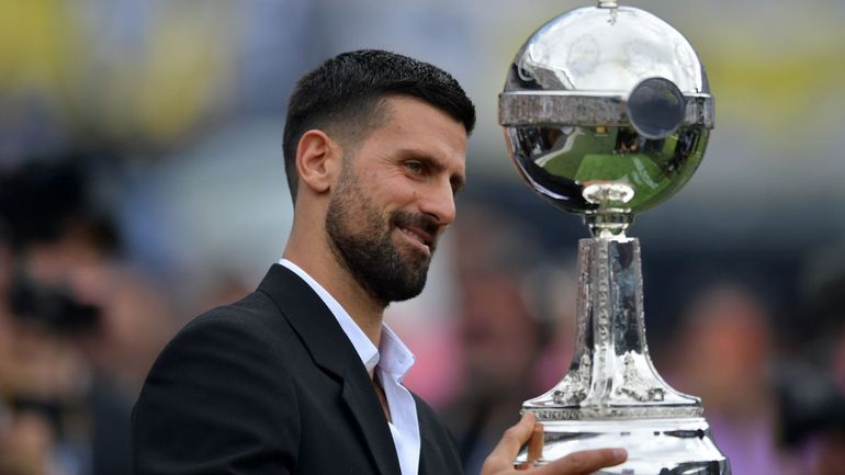 Novak Djokovic ingresó la Copa Libertadores al Estadio Más Monumental.