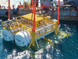 La instalación se enfriará con agua de mar y se alimentará de energía eólica marina. Fuente: Xinhua 