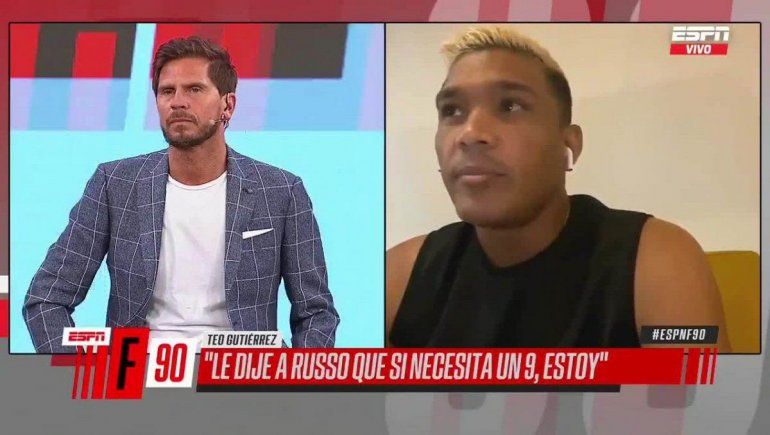 Teo Gutiérrez, ex jugador de River, no niega la posibilidad de que algún día juegue en el Boca de Miguel Russo.