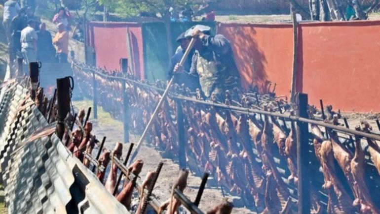 Súper asado en Chubut: como es tradición