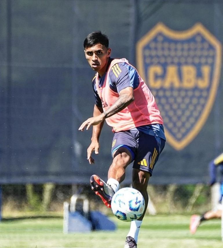 Milton Delgado entrenando en Boca Milton Delgado entrenando en Boca