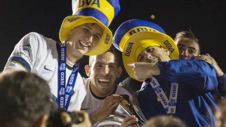 Los festejos de Boca. Salió campeón el domingo ante Tigre en la Bombonera y ganó la Copa Argentina frente a Rosario Central en Córdoba.&nbsp;