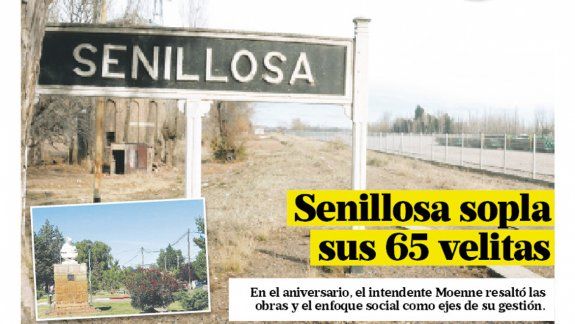 Senillosa sopla sus 65 velitas