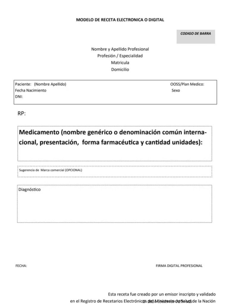 Las farmacias aceptarán tanto las recetas en papel como las electrónicas durante el período de adecuación que se extenderá desde el 1 de julio por 180 días. Foto: Ministerio de Salud.  