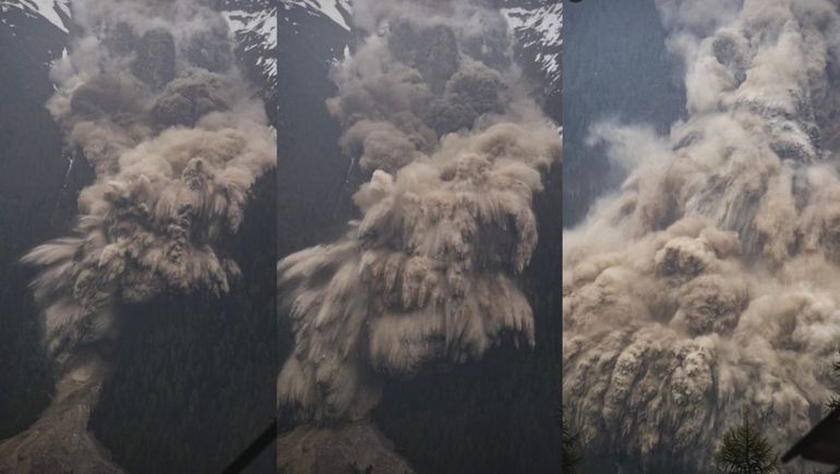 La impresionante avalancha que sepultó a un pueblo de Suiza