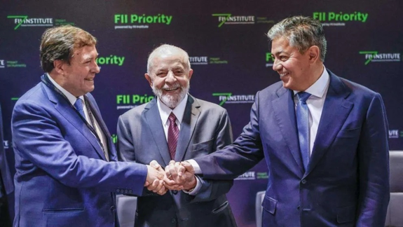 Lula Da Silva, Rolando Figueroa y Alberto Weretilneck.