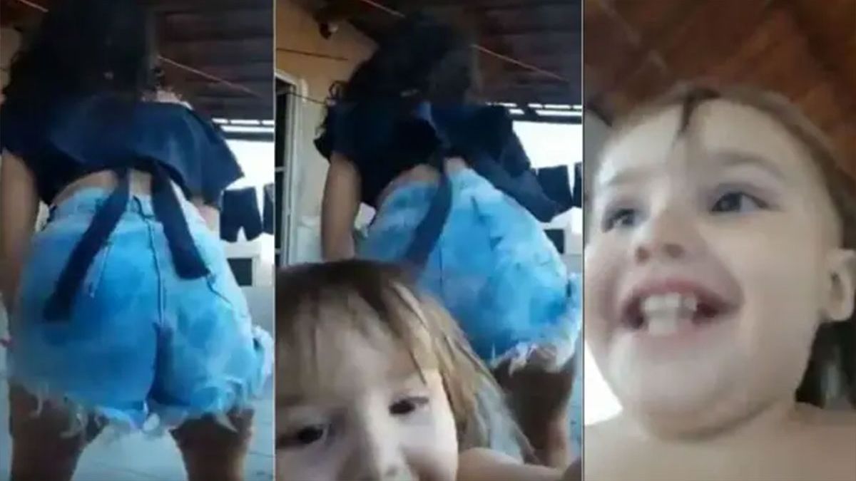 La desopilante travesura de una niña que arruinó el twerking de su hermana