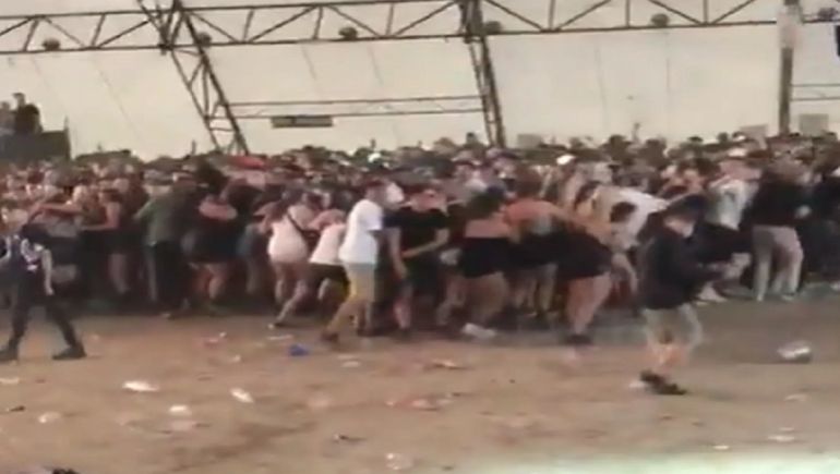 Batalla campal en un show de L-Gante en Uruguay