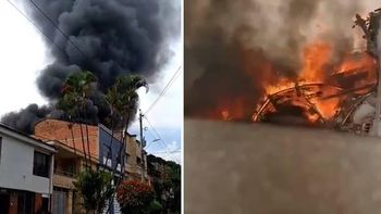 Cayó una avioneta en Medellín: hay ocho muertos y casas incendiadas