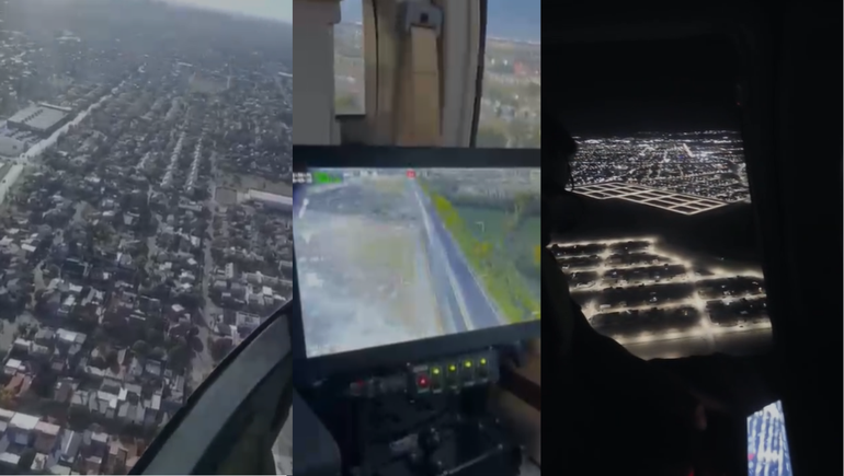 El motivo detrás del vuelo nocturno de un helicóptero sobre Neuquén