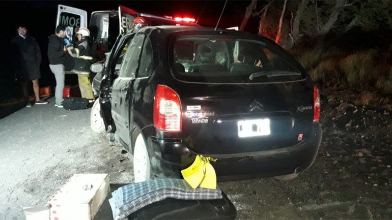 Cuatro neuquinos resultaron heridos en un accidente cerca del Paso Mamui Malal