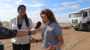 María Pasqualini destacó la obra de la plaza en el Polo Tecnológico / Foto Prensa Municipio