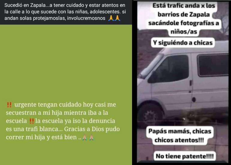 A través de las redes sociales, los vecinos compartieron la denuncia de la familia de la adolescente alertando sobre lo sucedido.