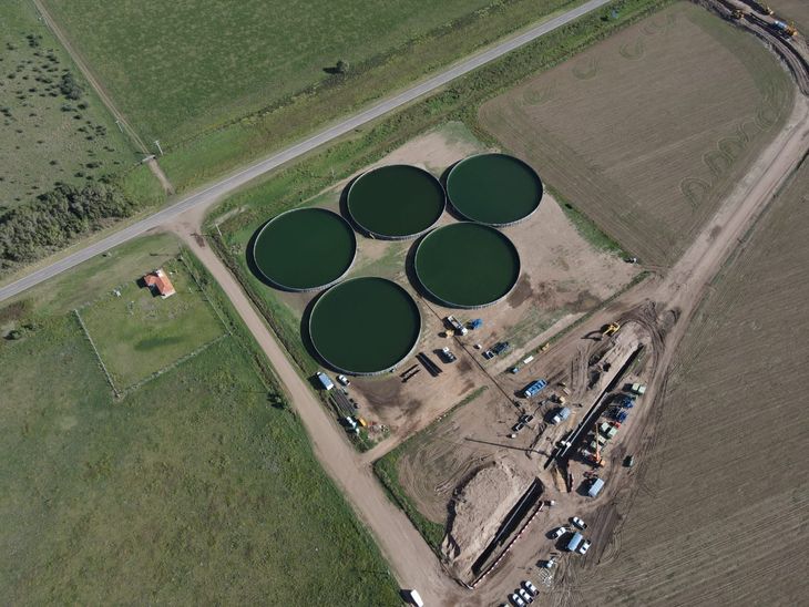 Prueba hidráulica del Gasoducto Néstor Kirchner.