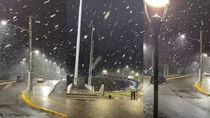 ¡se cumplio! la nieve llego este miercoles a neuquen capital: asi sigue el pronostico