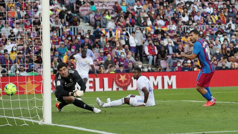 El primer gol del Kun Agüero y el desconcierto del Barcelona en el primer clásico sin Messi